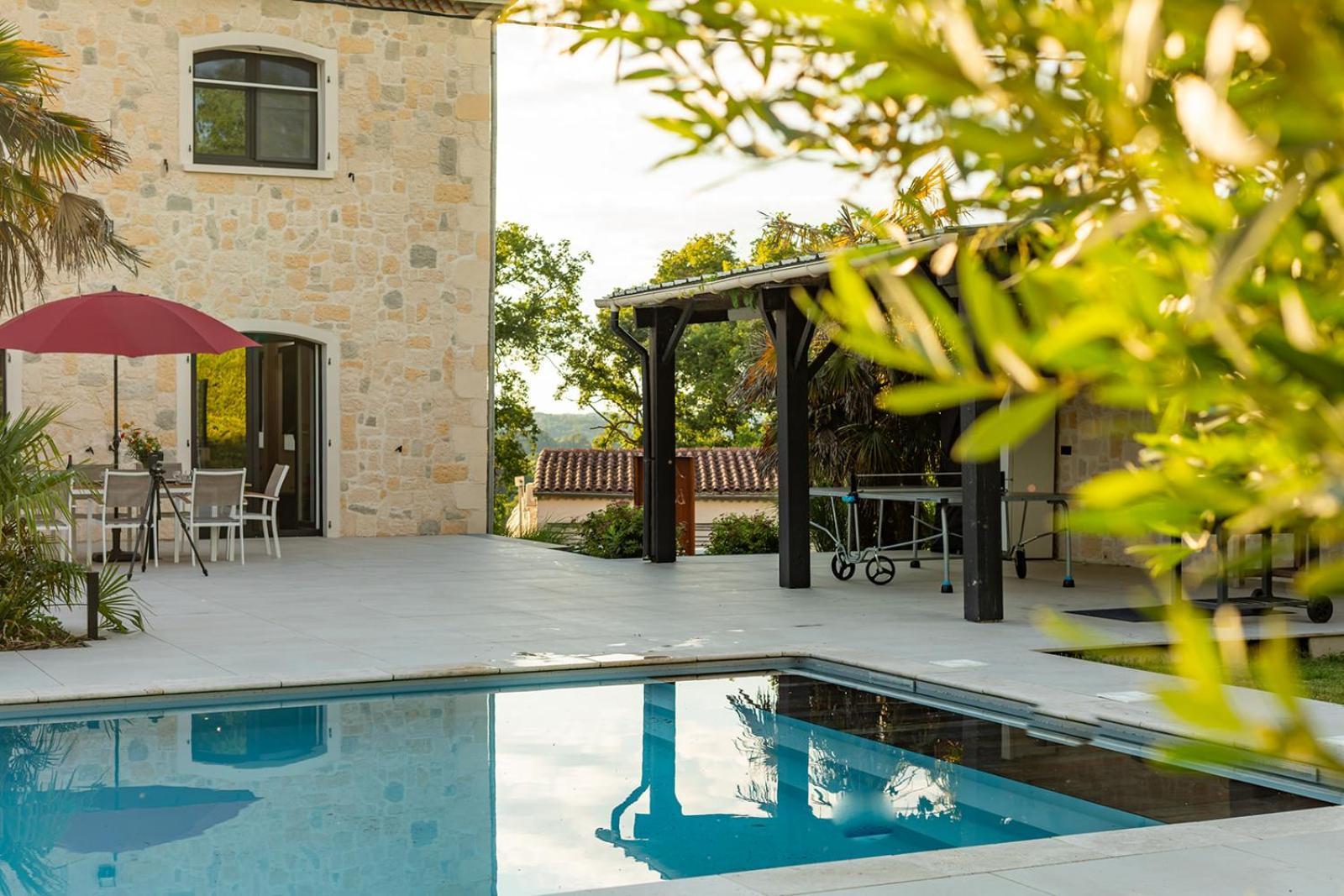 Villa Au Petit Bonheur Avec Clim - Hameau Au Calme - Piscine Chauffee - Petanque Moncrabeau Экстерьер фото